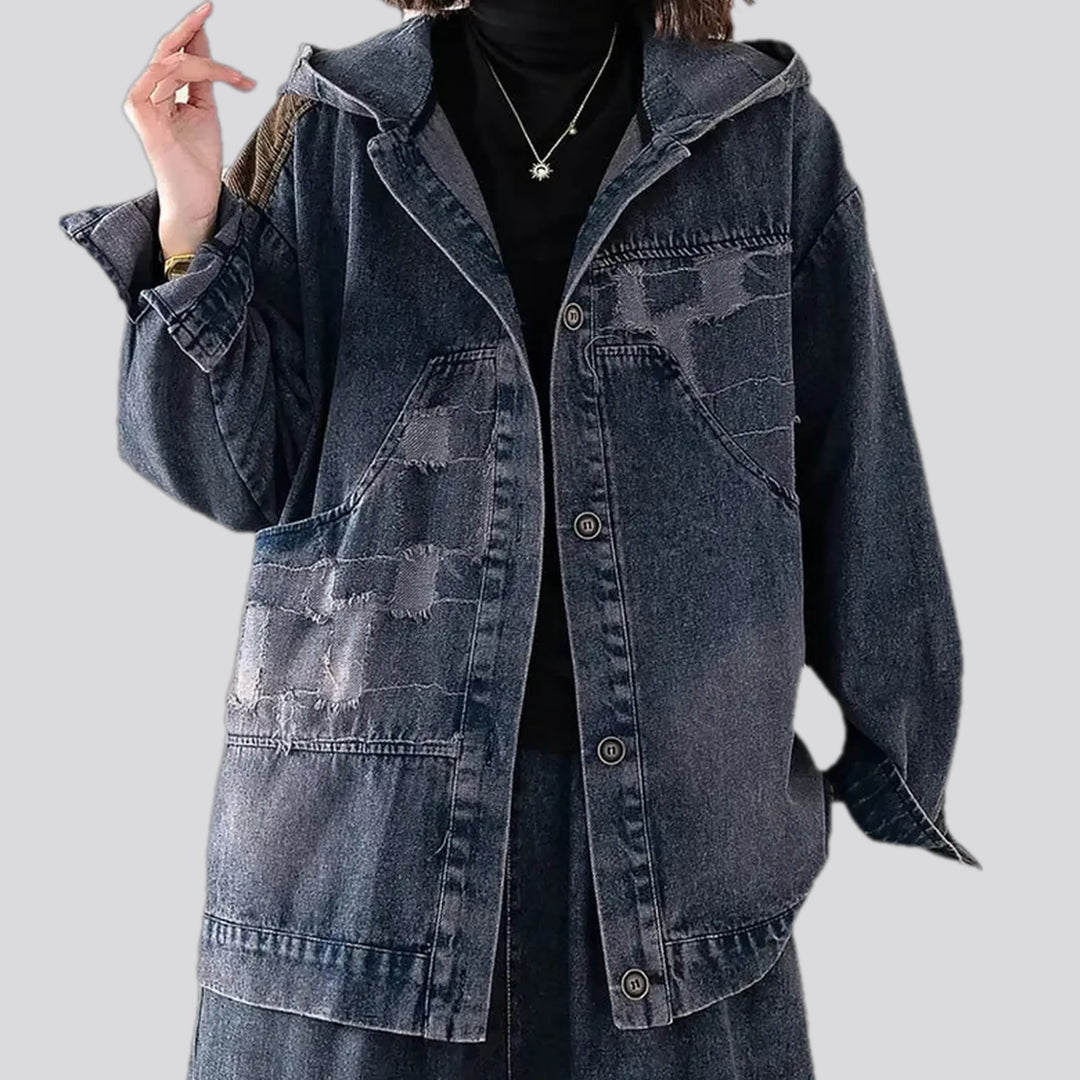 Fashionable Medium Fit Boho Women's Jeans Jacket | Jeans4you.shop