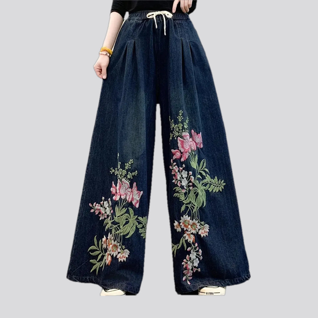 Fashionable Medium Rise Women's Denim Culottes | Jeans4you.shop