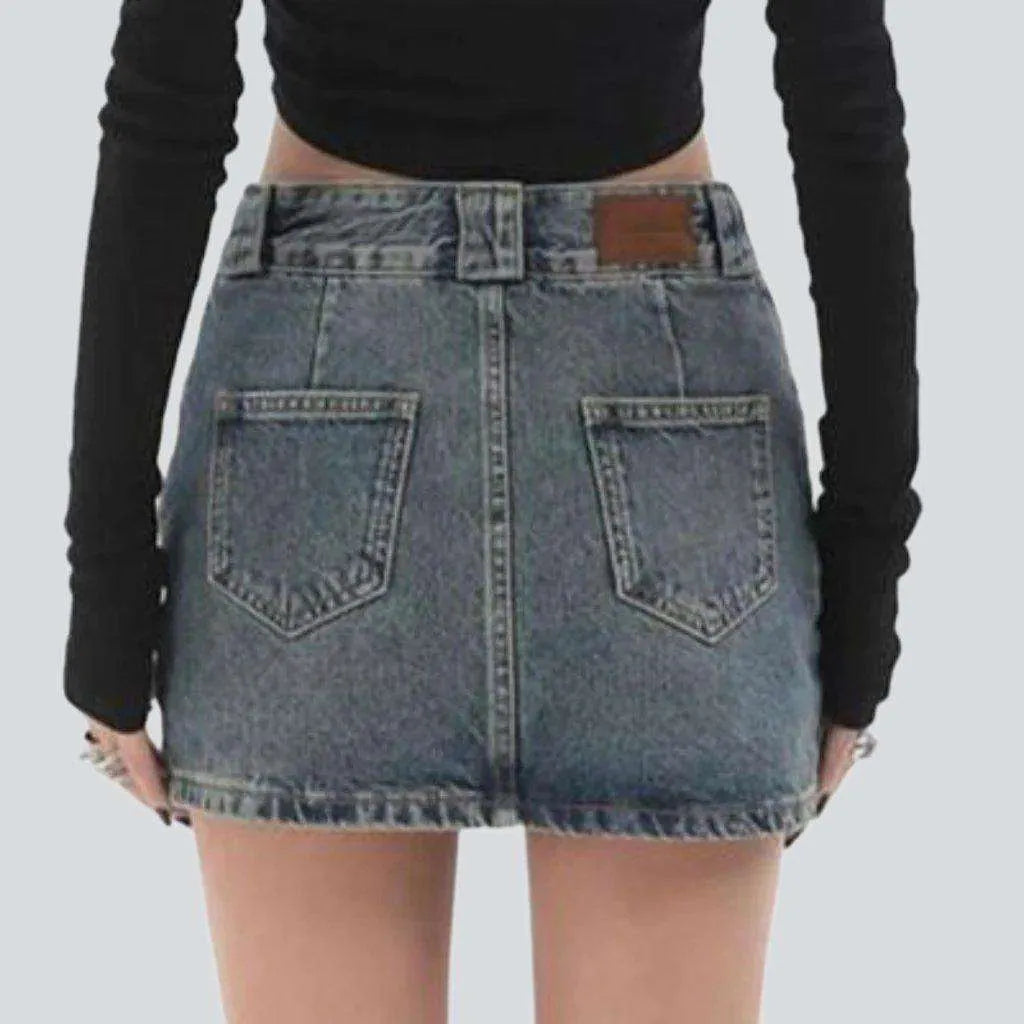 Vintage mini denim skirt