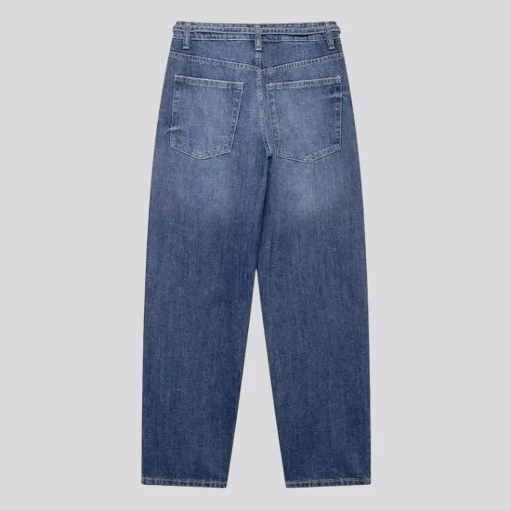 Faded lines and baggy jeans for women