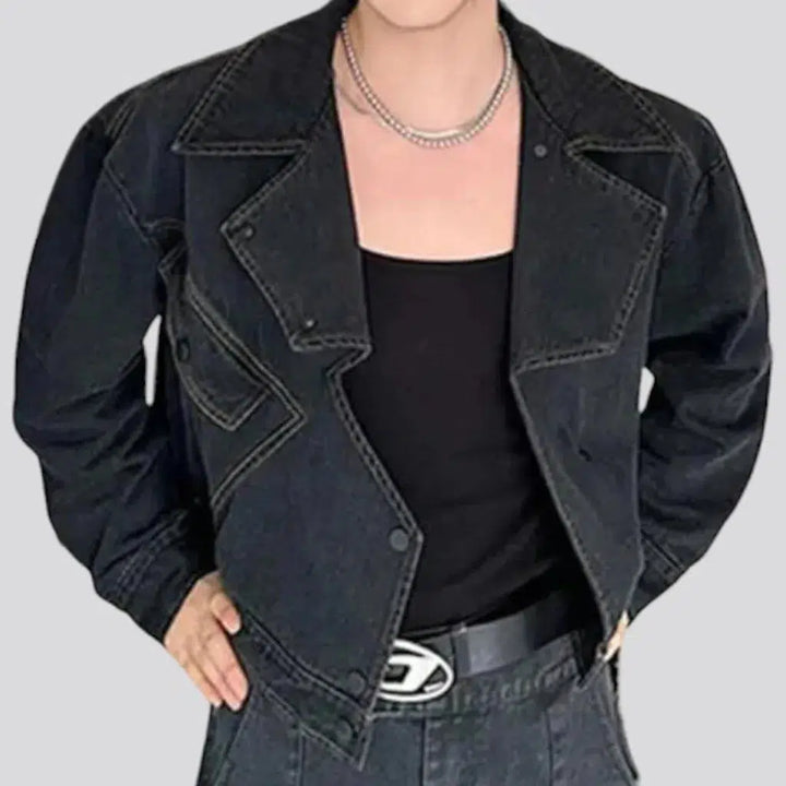 Vintage layered men's jean jacket