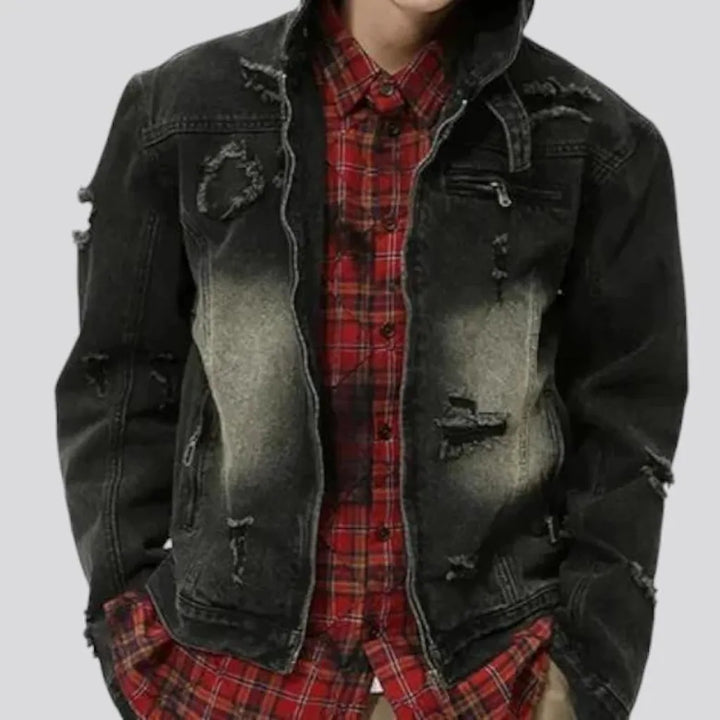 Stylish boho men's jeans jacket