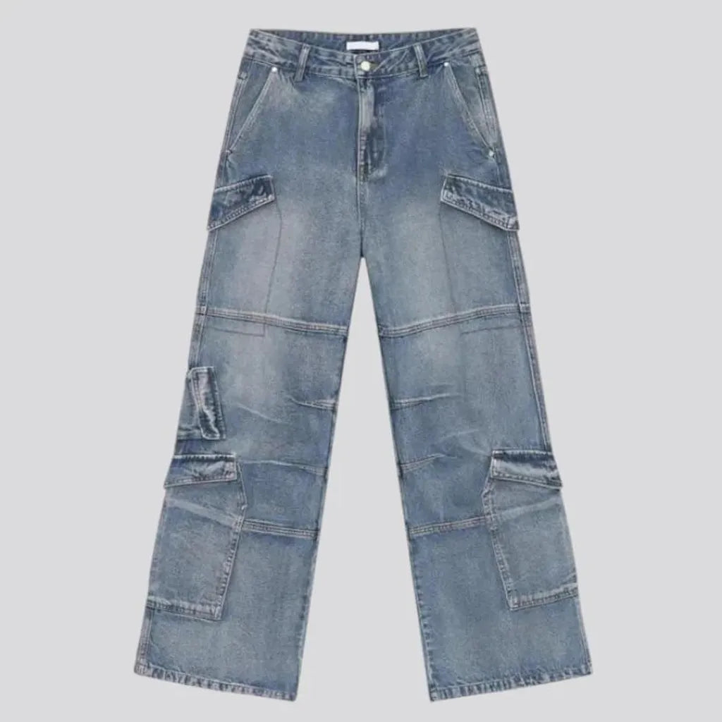 Sanded vintage men's jeans