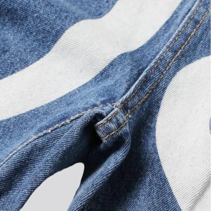Women's graffiti-heart-print jeans
