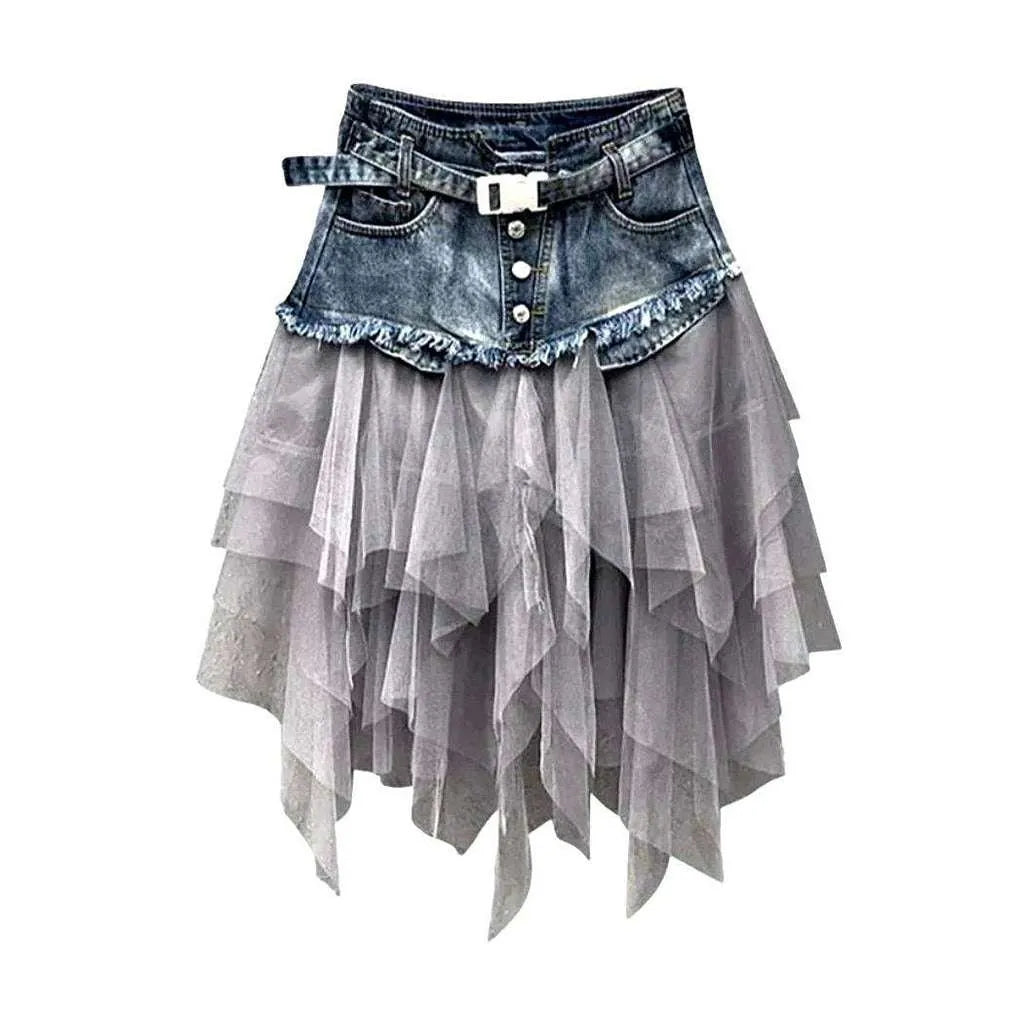 Fills midi fashion denim skirt