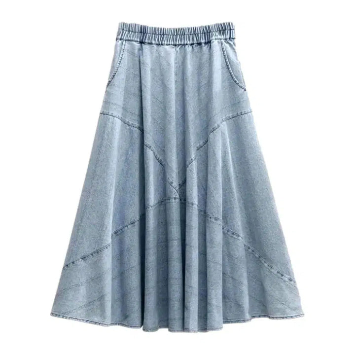 Fit-and-flare women's jean skirt