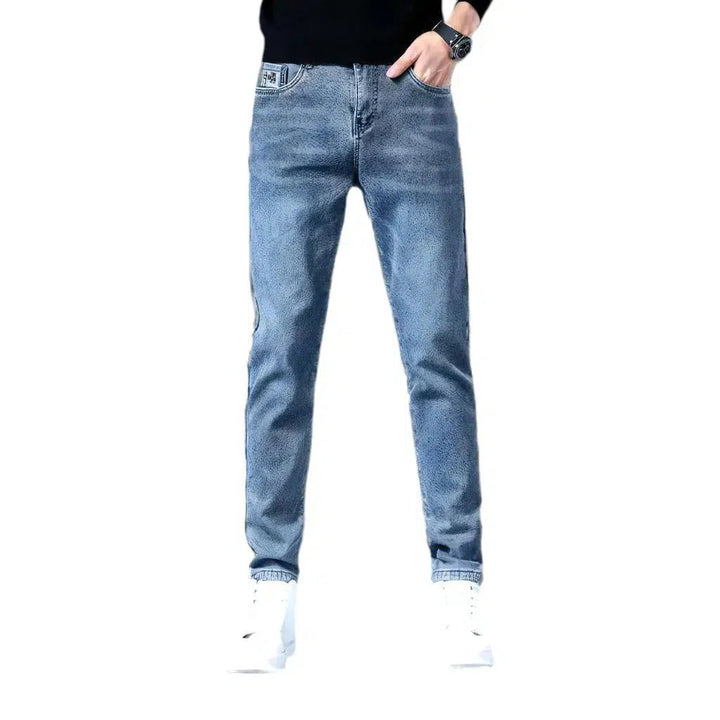 Fleece casual jeans
 for men