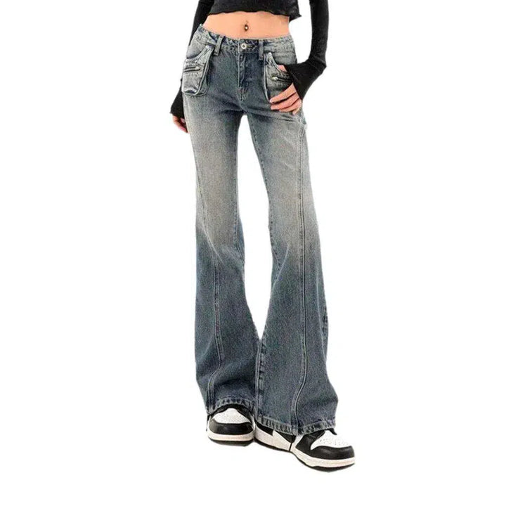 Front seams jeans
 for ladies