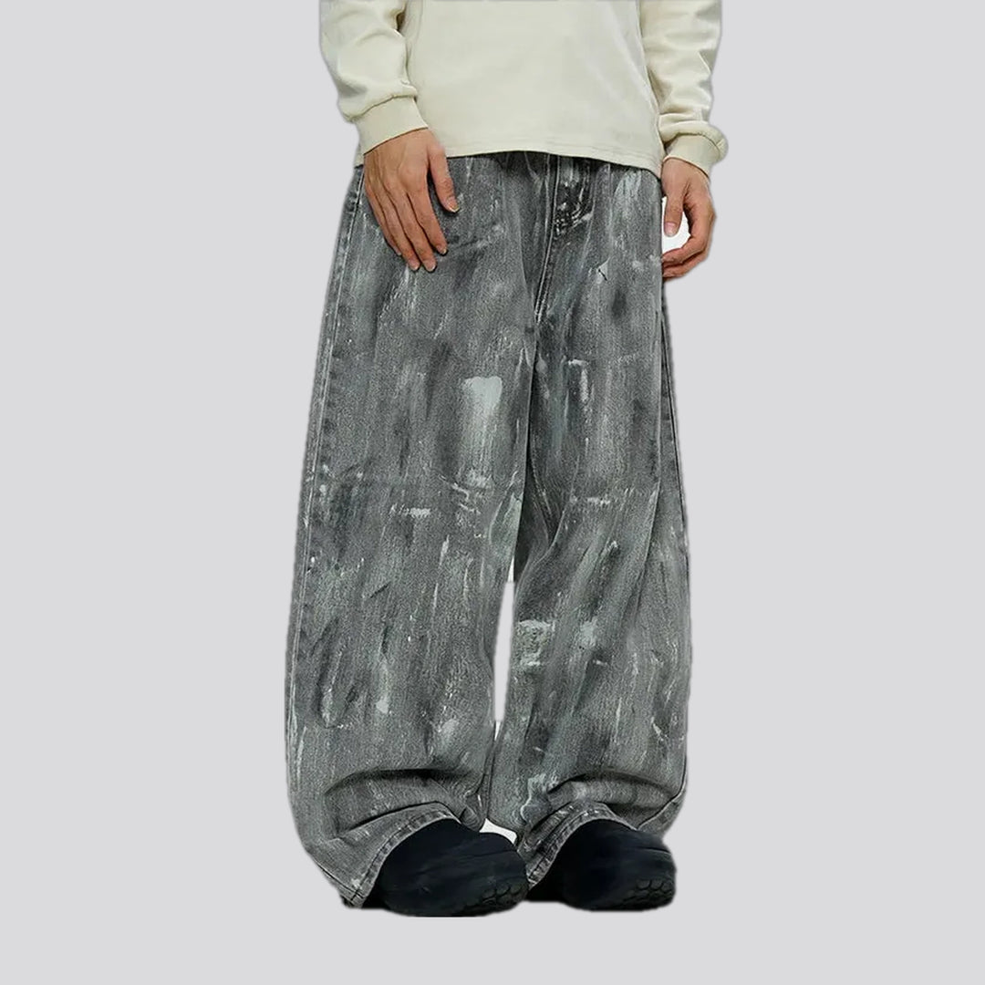 Graphic Painted Fashion Baggy Jeans for Men | Jeans4you.shop