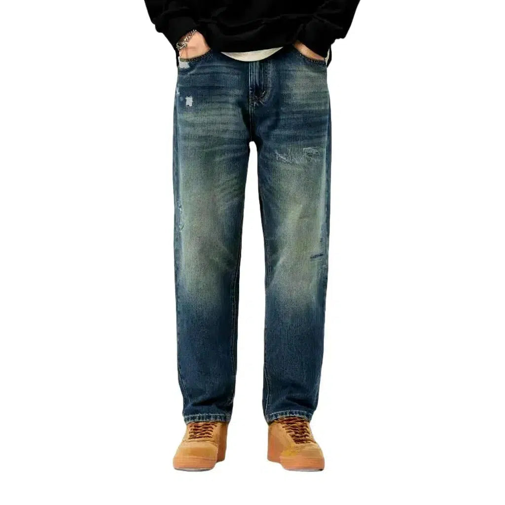 Grunge mid-waist jeans
 for men