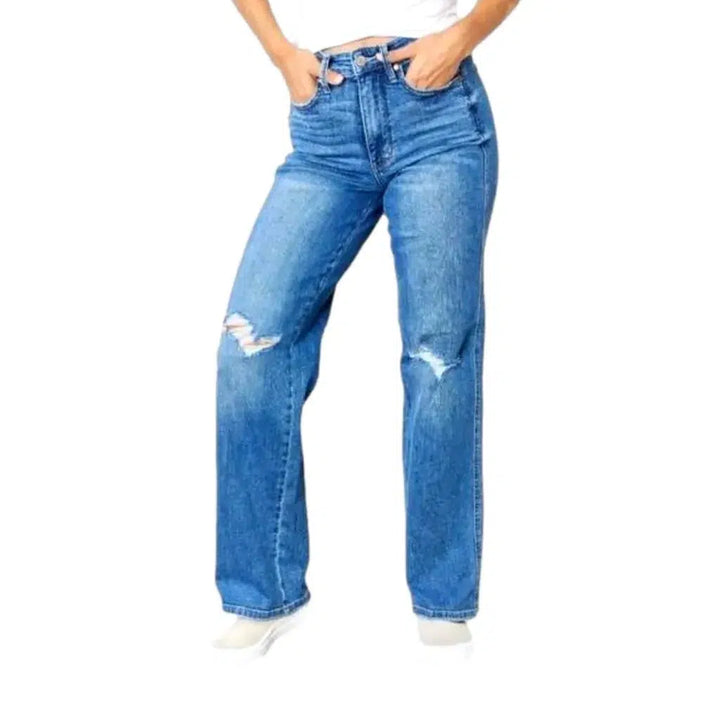 Grunge plus-size jeans
 for women