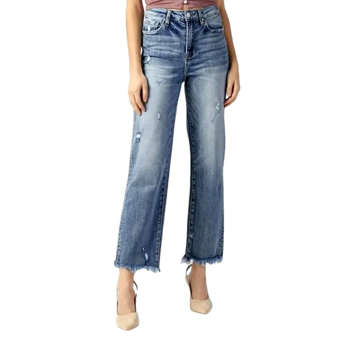 Grunge women's cutoff-bottoms jeans