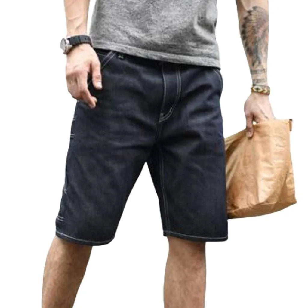 High-quality indigo jeans shorts