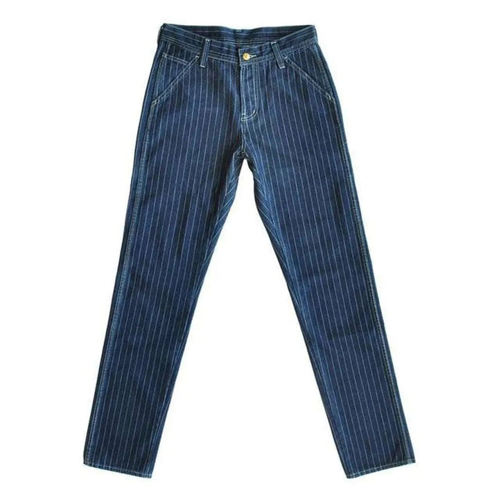 High-quality striped men's jeans