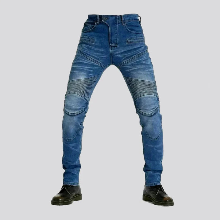 High Rise Sanded Slim Fit Riding Men's Jeans | Jeans4you.shop