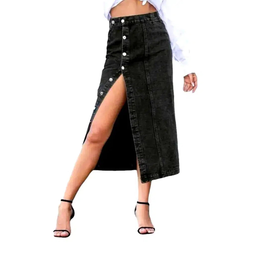 High-waist 90s denim skirt
 for women