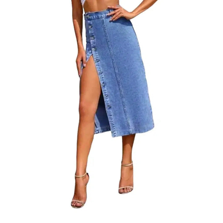 High-waist 90s denim skirt
 for women