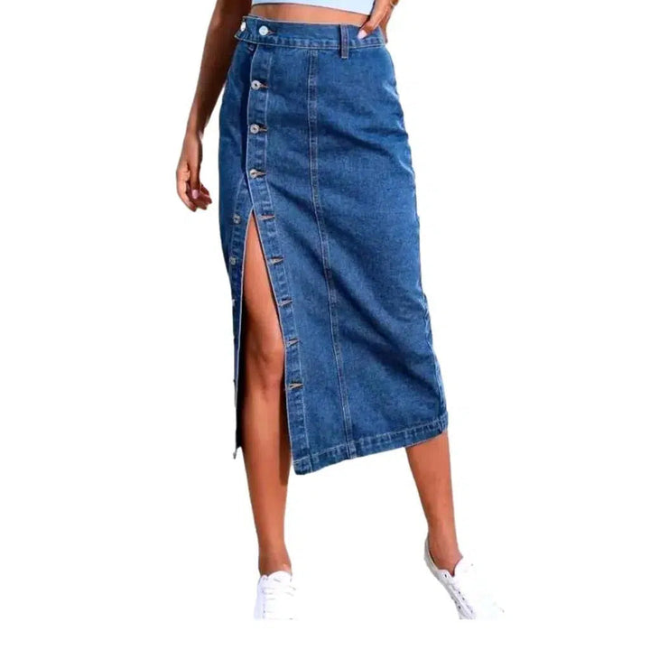 High-waist 90s denim skirt
 for women