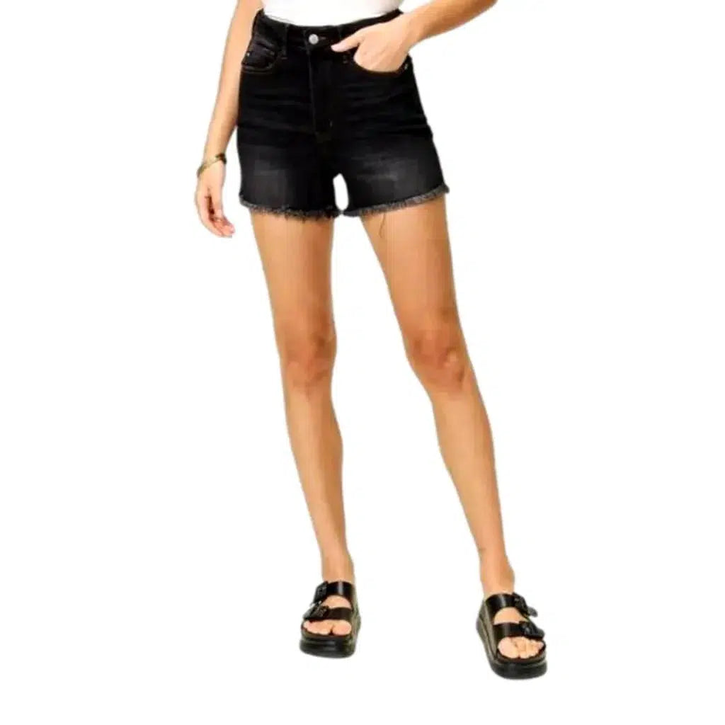 High-waist jean shorts
 for women