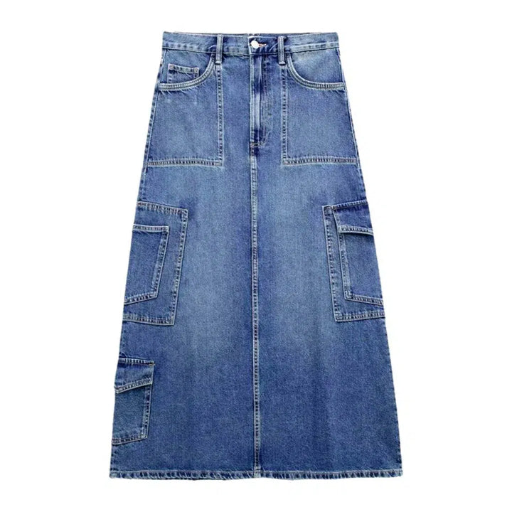 High-waist jean skirt
 for ladies