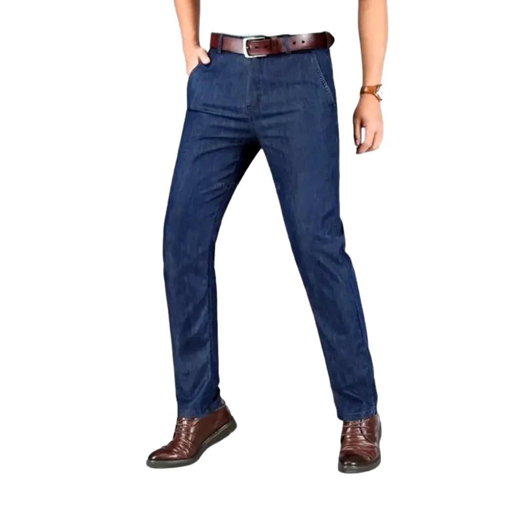 High-waist lyocell denim pants
 for men
