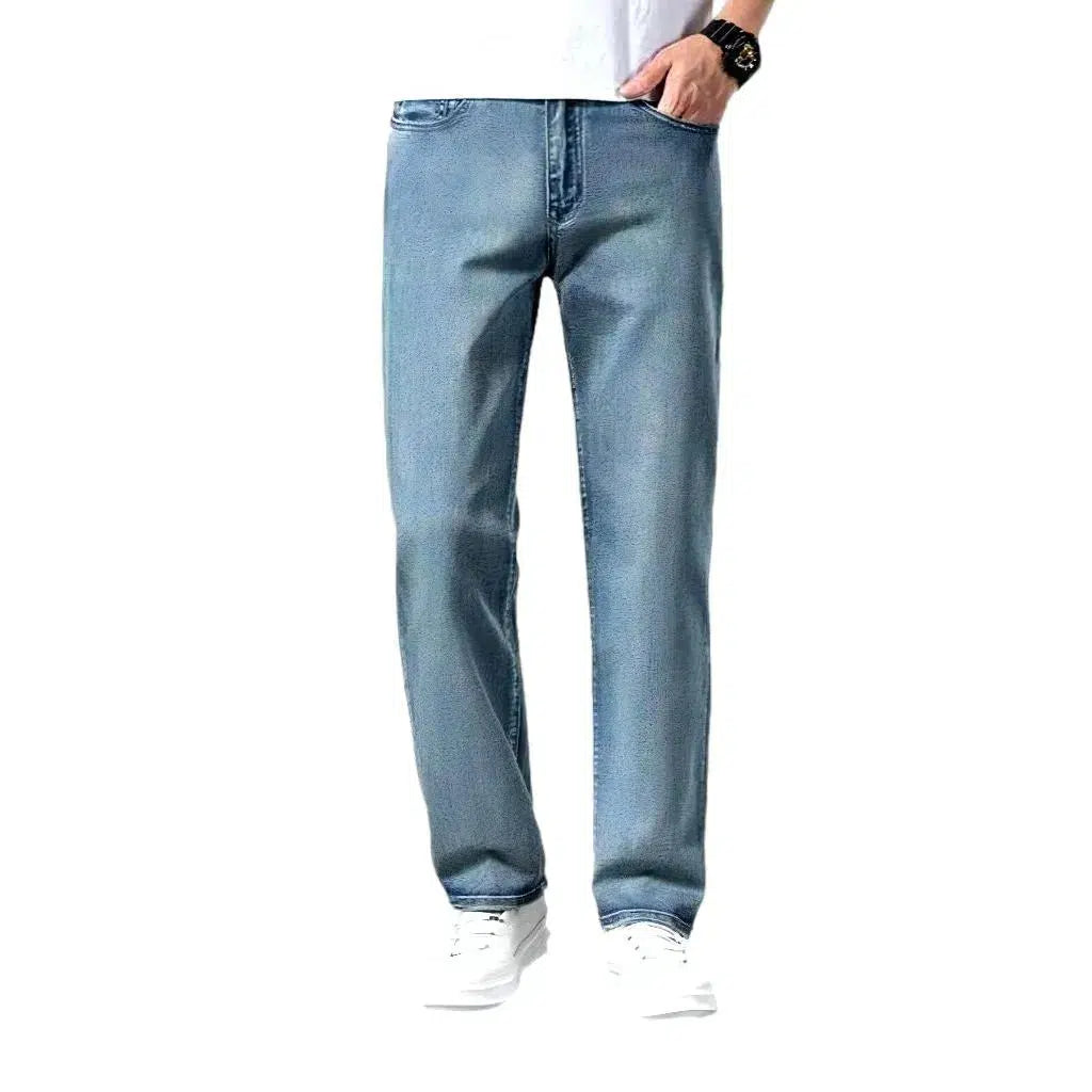 High-waist street jeans
 for men