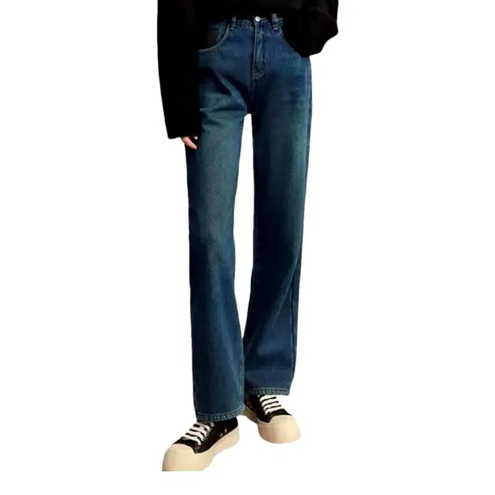 High-waist women's wide-leg jeans