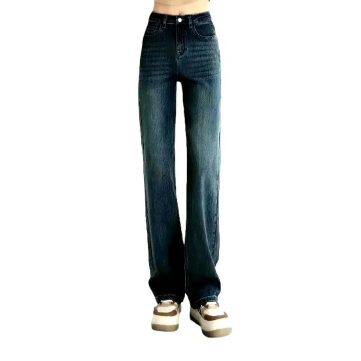 Insulated women's straight jeans