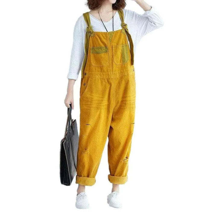 Jean Dungaree for Women - Yellow