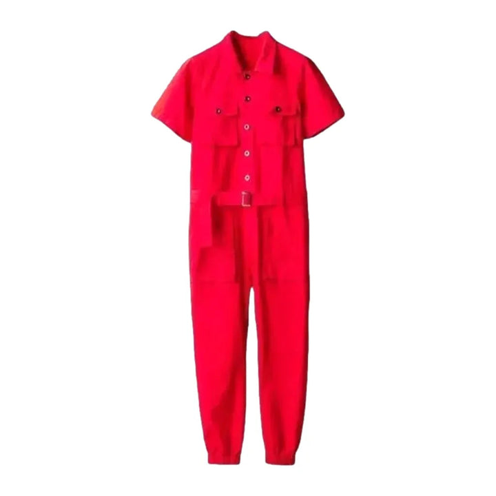 Jean Jumper Overall for Men - Red