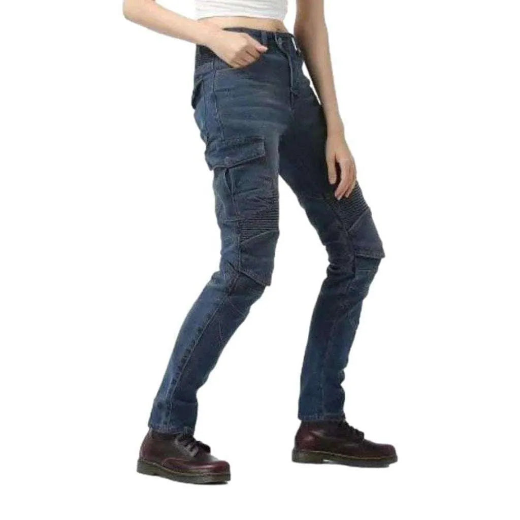 Knee-pads motorcycle jeans