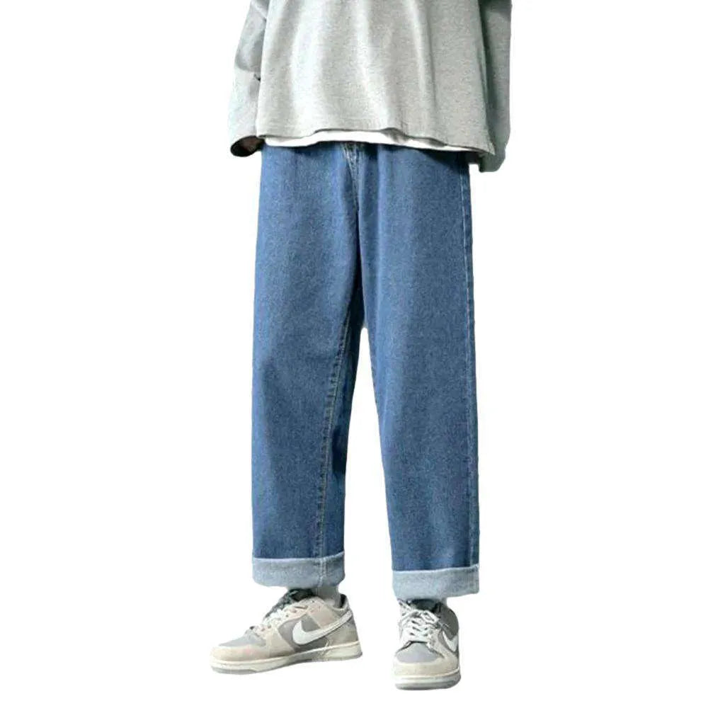 Korean streetwear loose denim pants