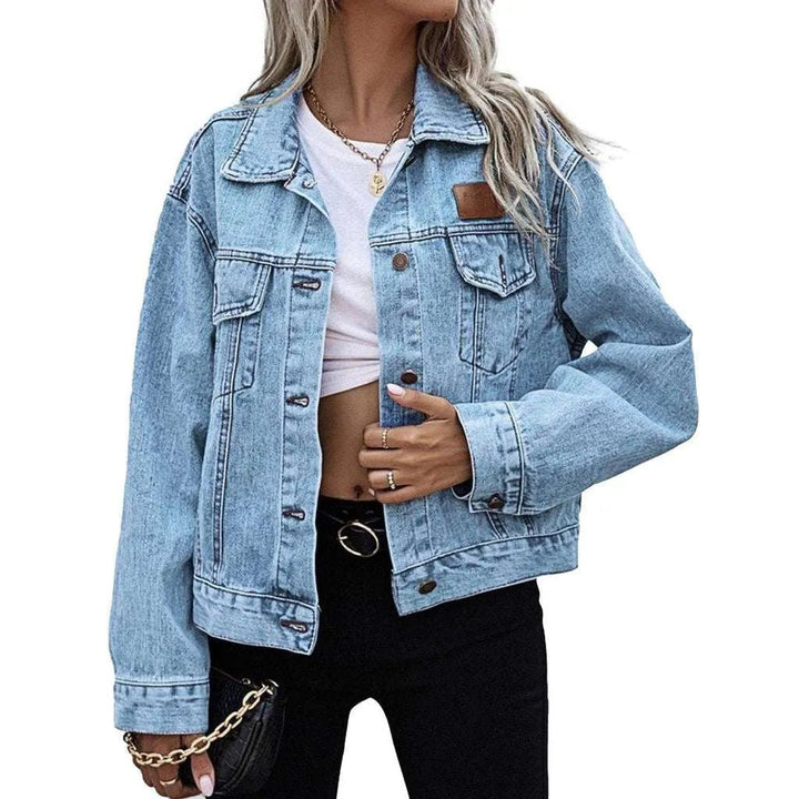 Light blue women's jeans jacket