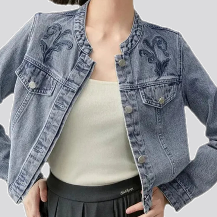 Light Stonewashed Style Women's Denim Jacket | Jeans4you.shop