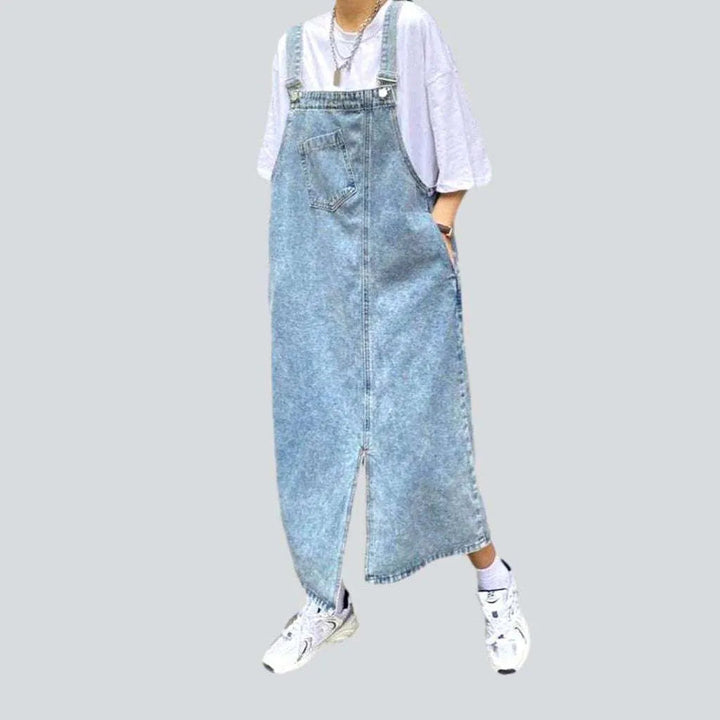 Light wash long denim dress | Jeans4you.shop