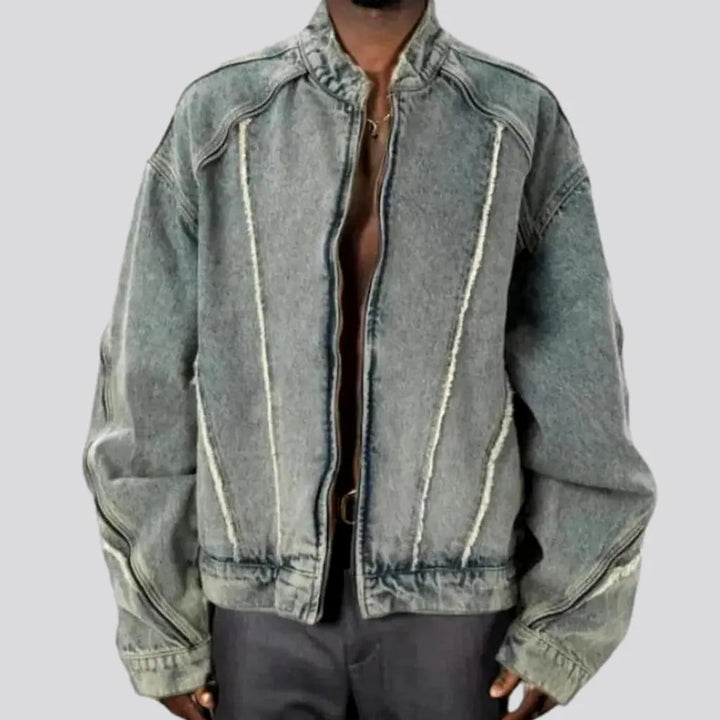 Light Wash Oversized Denim Jacket for Men | Jeans4you.shop