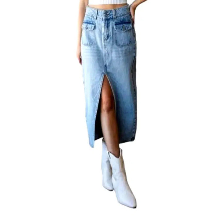 Long fashion denim skirt
 for ladies