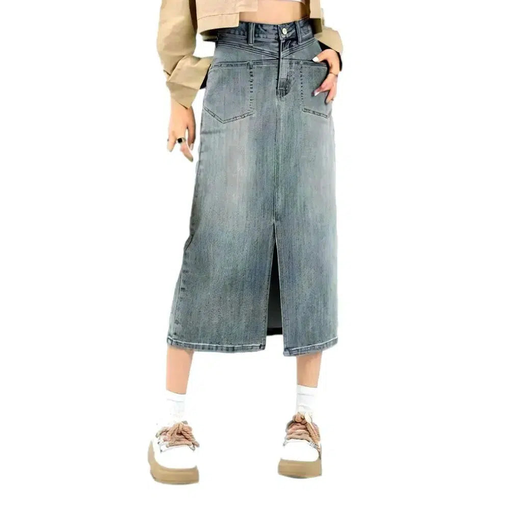 Long fashion jeans skirt
 for ladies