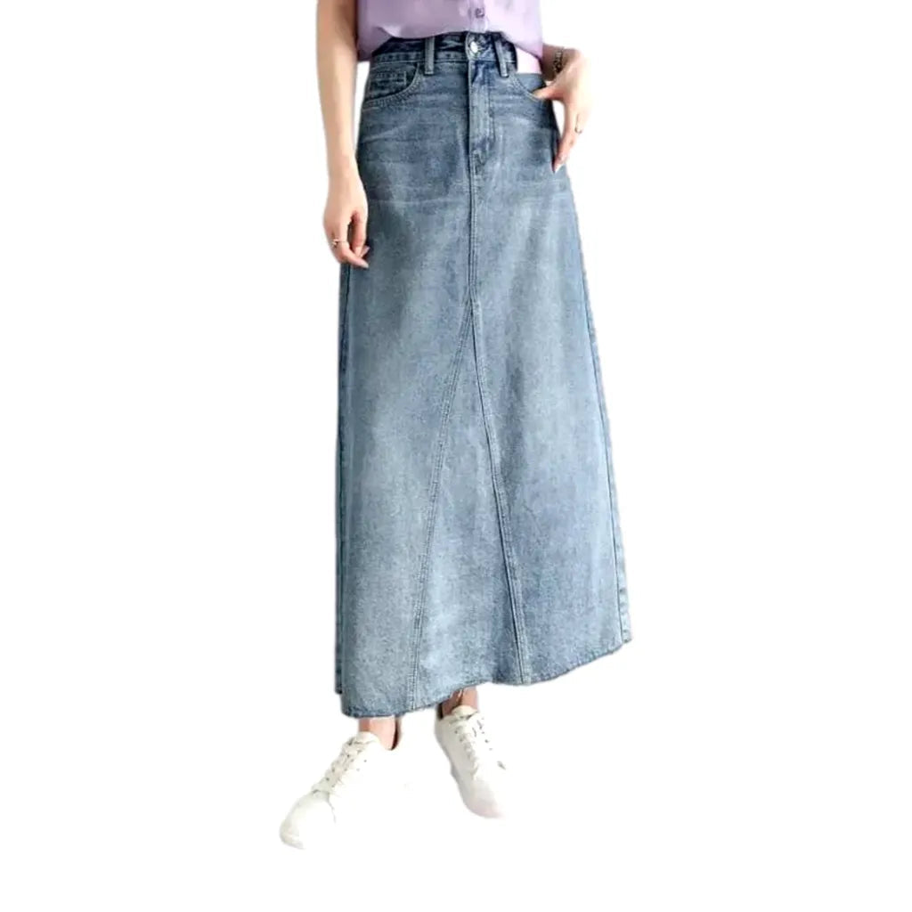 Long jean skirt
 for women