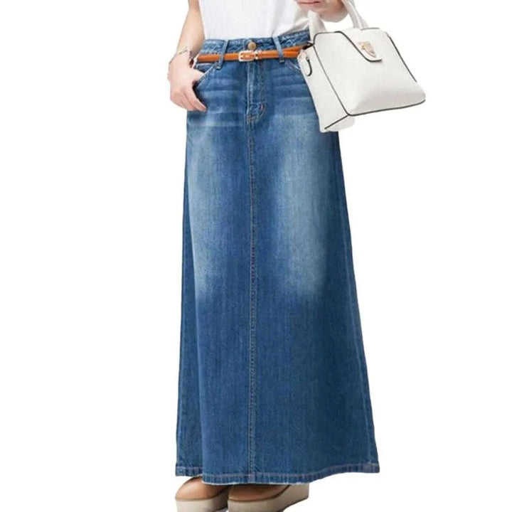 Long jeans skirt for women