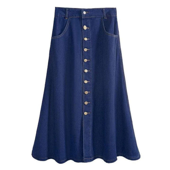 Long women's skirt with buttons
