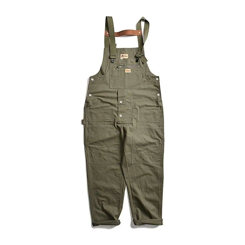 Loose Fit Men's Jeans Dungaree - Green