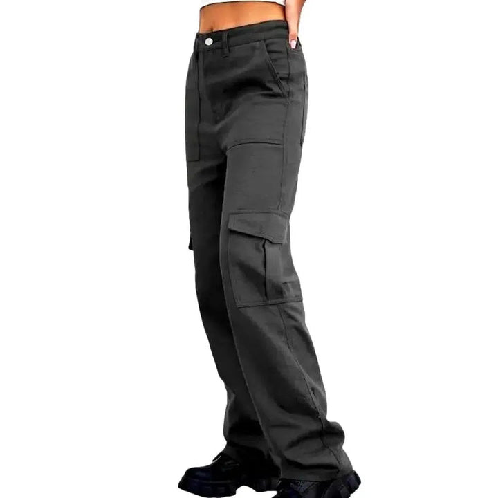 Loose straight women's denim pants