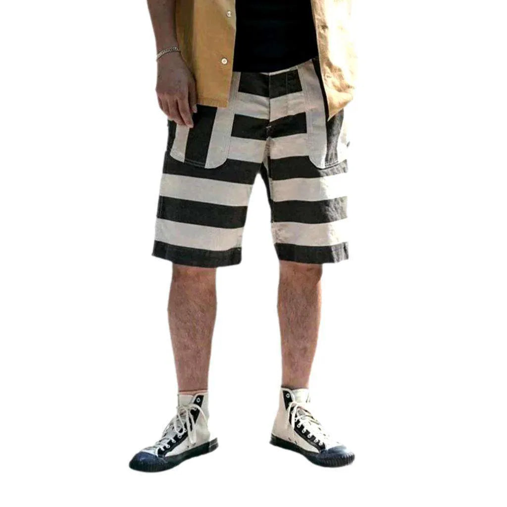 Loose y2k men's denim shorts