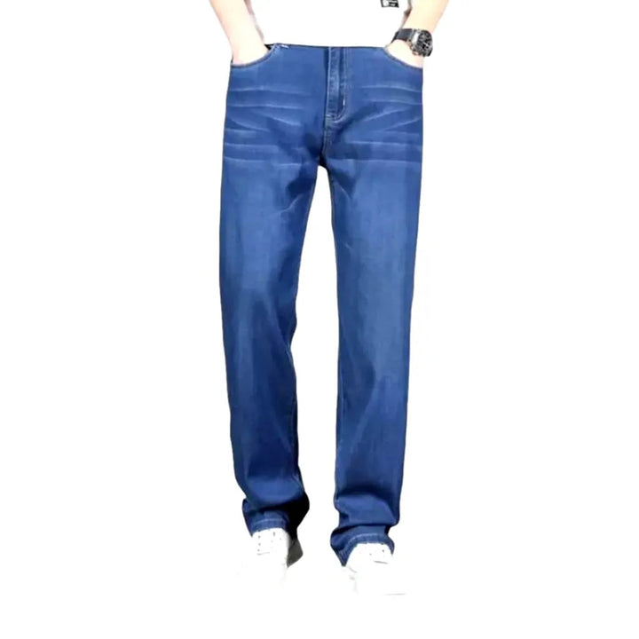 Lyocell men's high-waist jeans