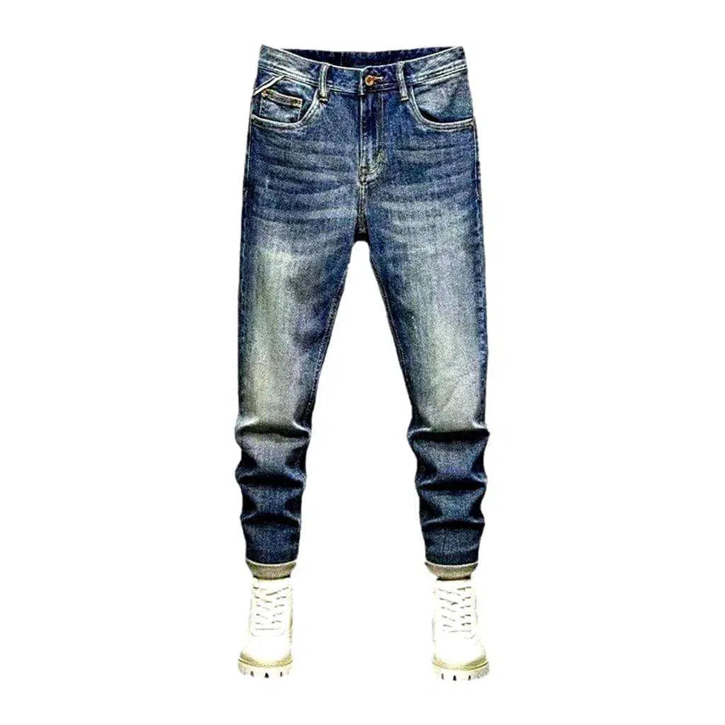 Medium wash men's slim jeans