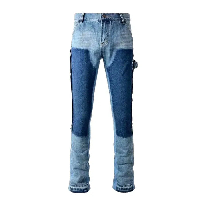 Men's color-block jeans