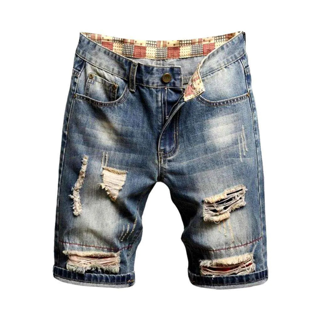 Men's slim jean shorts