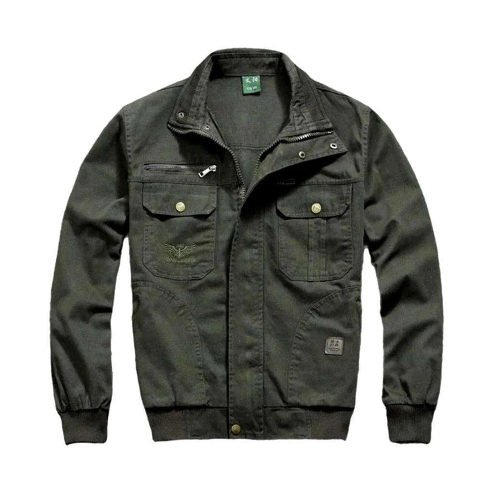 Military duty men's jean jacket