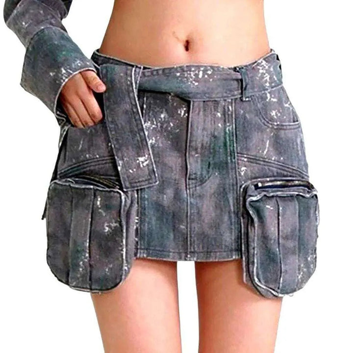 Mini fashion denim skirt
 for women